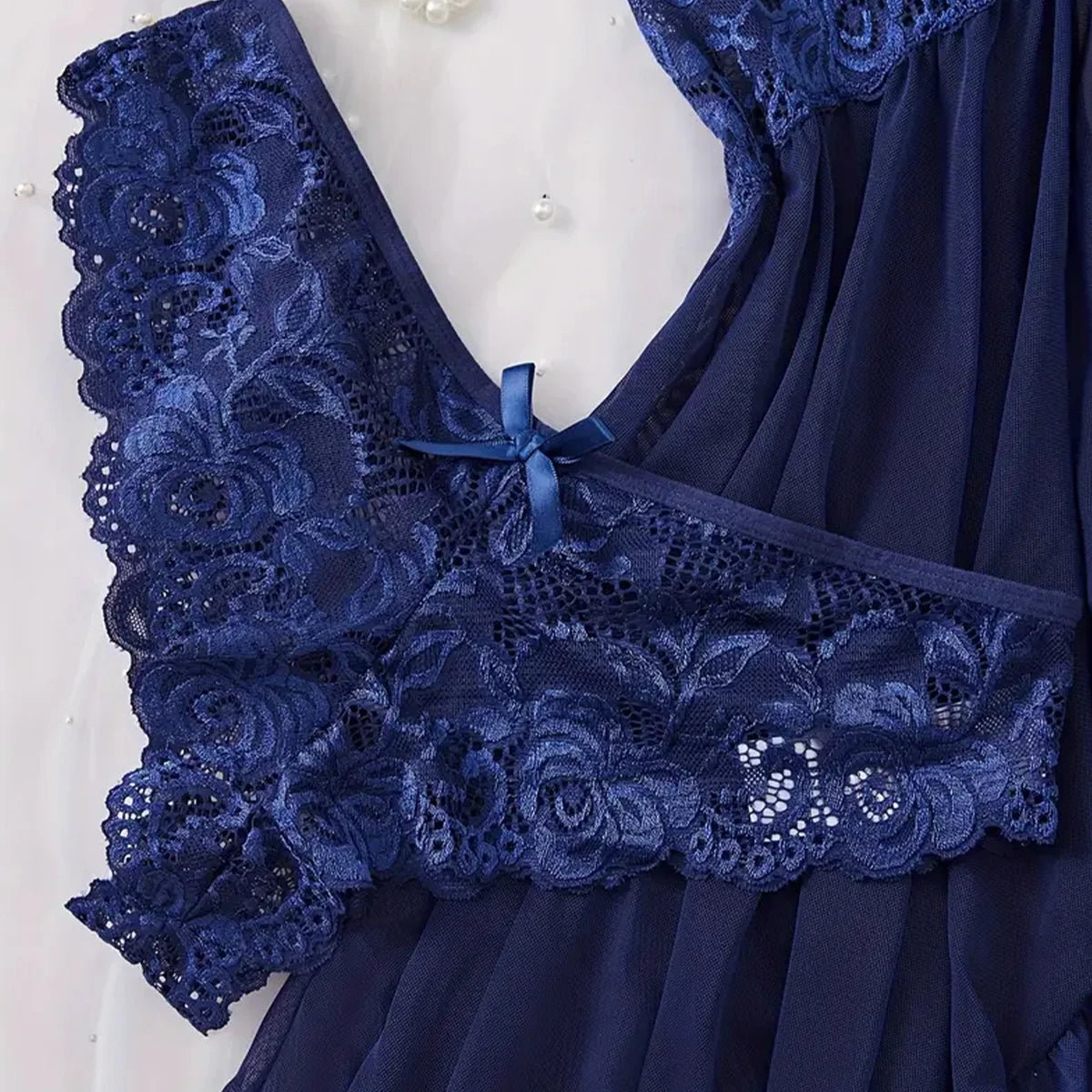 Hot Exotic Cotumes Transparent Dress New Erotic Pajamas Set Lace Sleepwear For Women Babydoll Sexy Lingerie Nightdress Open Bra